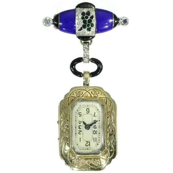 Higgins Verleiding Ophef Boucheron, broche met horloge, circa 1925. Foto met dank aan Adin© –  Hedendaagse sieraden